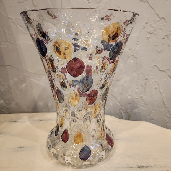 Borske Sklo Other - Vintage Borske Sklo Czech Nemo Glass Vase by Max Kannegiesser Bright Color